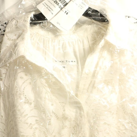 NWT TRINA TURK Lakeside Tie-Waist Midi Lace Dress Sz 14 - Picture 5 of 7